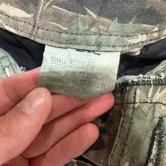 Vintage Army Camo Cargo Pants 31x31 Double Knees Camouflage Baggy Skater Jeans - Picture 5 of 7